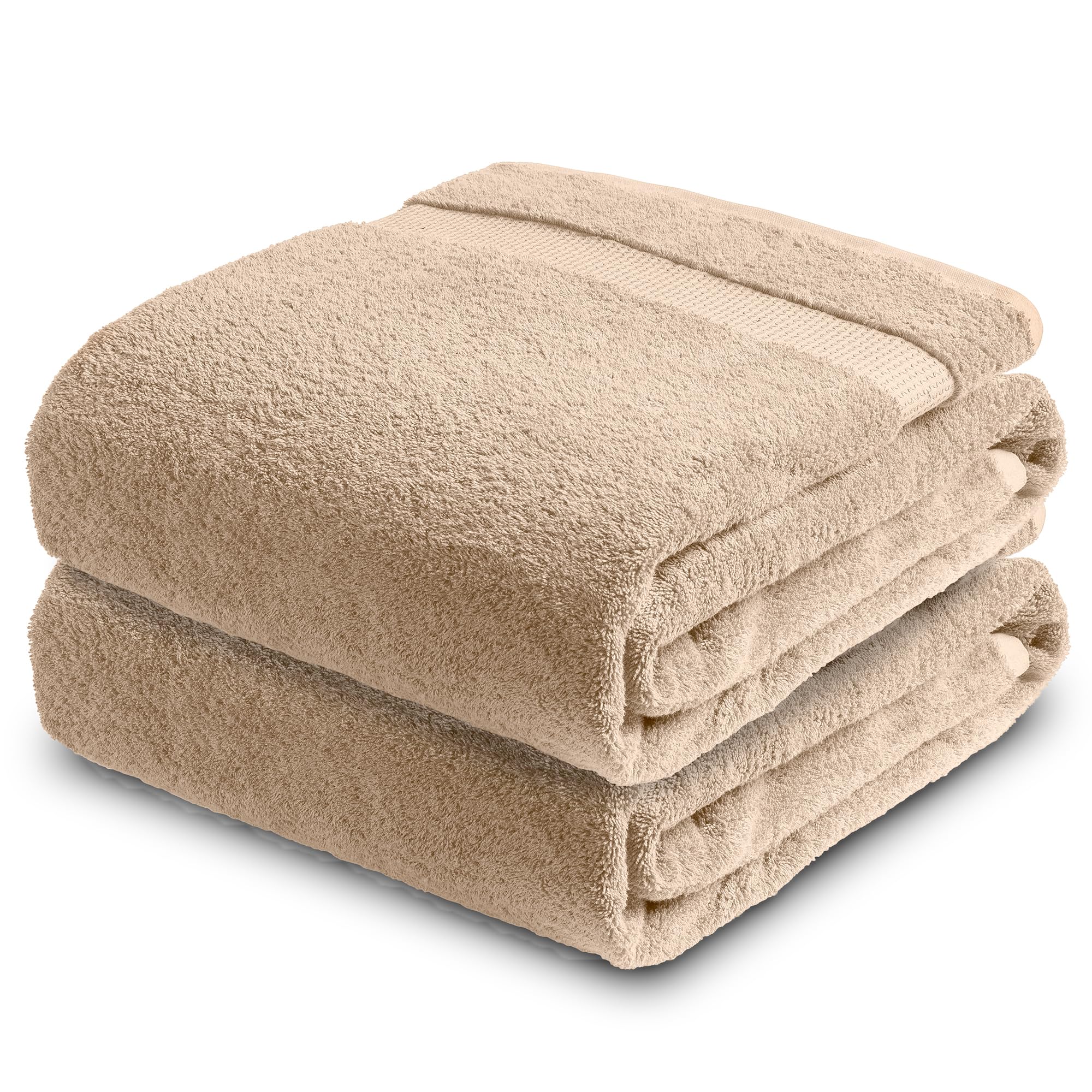Towelogy® 100% Egyptian Cotton Super Jumbo Bath Sheet 100x180cm Spa Body Wrap Extra Large Bath Towel Hotel Quality Machine Washable (Mocha Brown, 2)