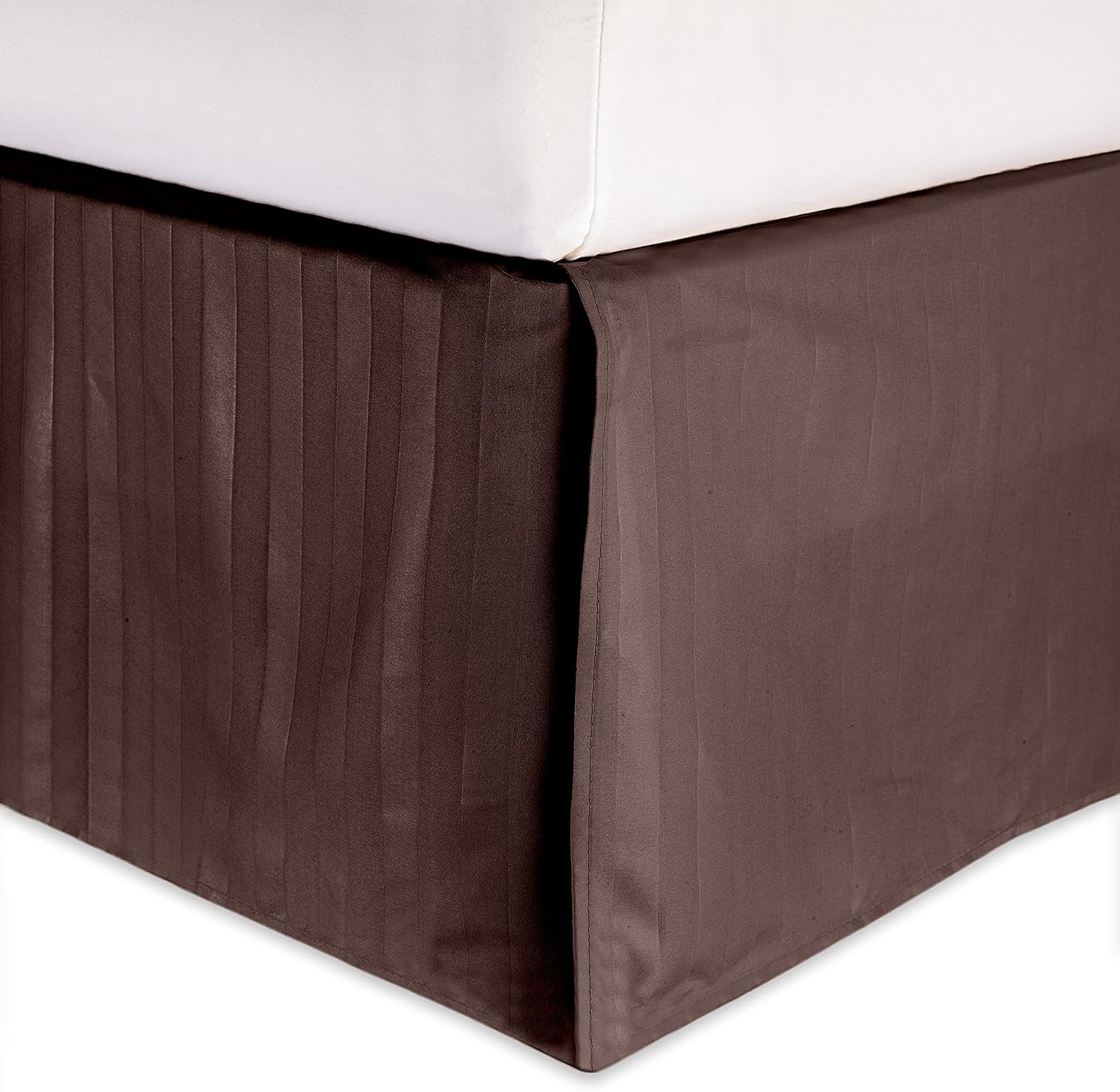 Elegant Comfort 1Piece Striped Bed Skirt, 1500 Thread