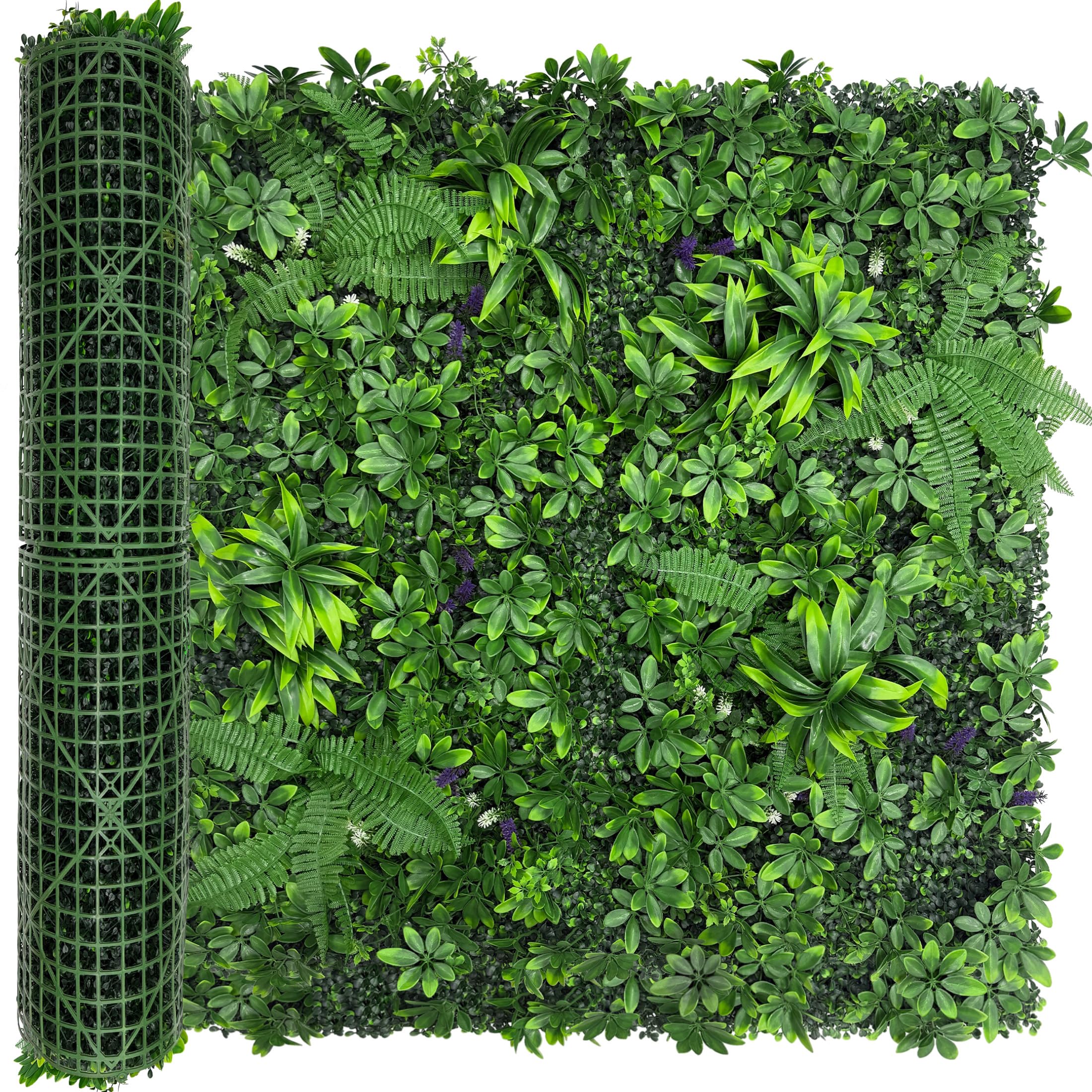 Photo 1 of DOPGIB 48"x128"(43 SQFT) Artificial Green Boxwood Grass Wall Roll
