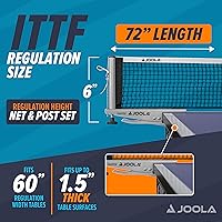 Vista 5 de JOOLA Snapper Professional Table Tennis Net and Post Set - Portable and Easy Setup 72" Regulation Size Ping Pong Spring Activated Clamp Net, Silver