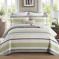 Vista 7 de Juego de ropa de cama con colcha Homzard tamaño individual - Juego de edredón 100% algodón, colcha de cama gris y azul para la cama, ropa de cama