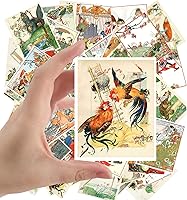 Vista 8 de Pegatinas grandes (24 piezas de 2.5 x 3.5 pulgadas) Poemas Vintage Book Grabado Ilustración