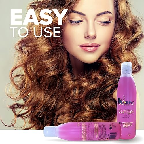 Miniatura 4 de KALIVE Curl Gel 8 oz, para cabello rizado. Este producto capilar para mujer Define todo tipo de rizos, ondas y texturas capilares, naturales o
