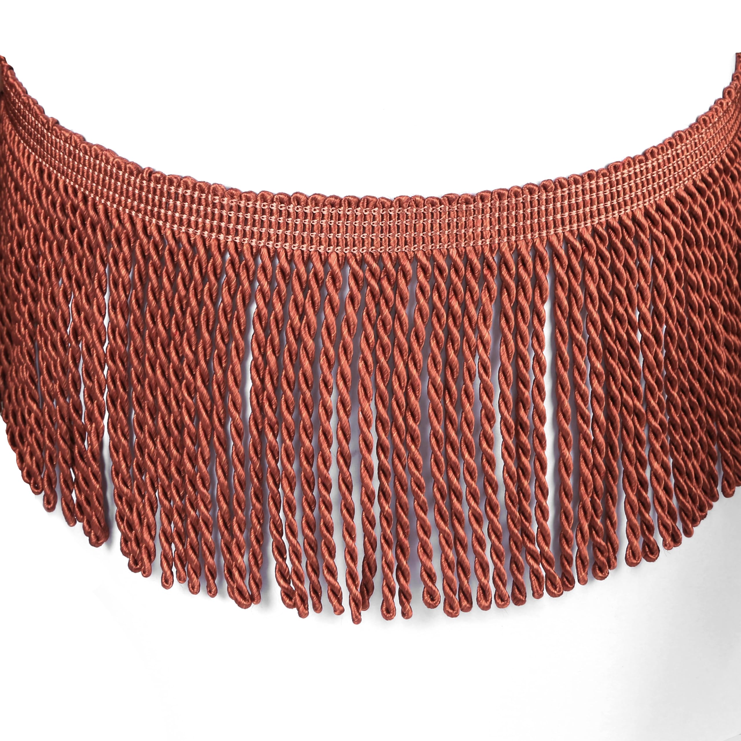 Franges de rideau de 4,6 m franges de canapé rouge pour bricolage tissu