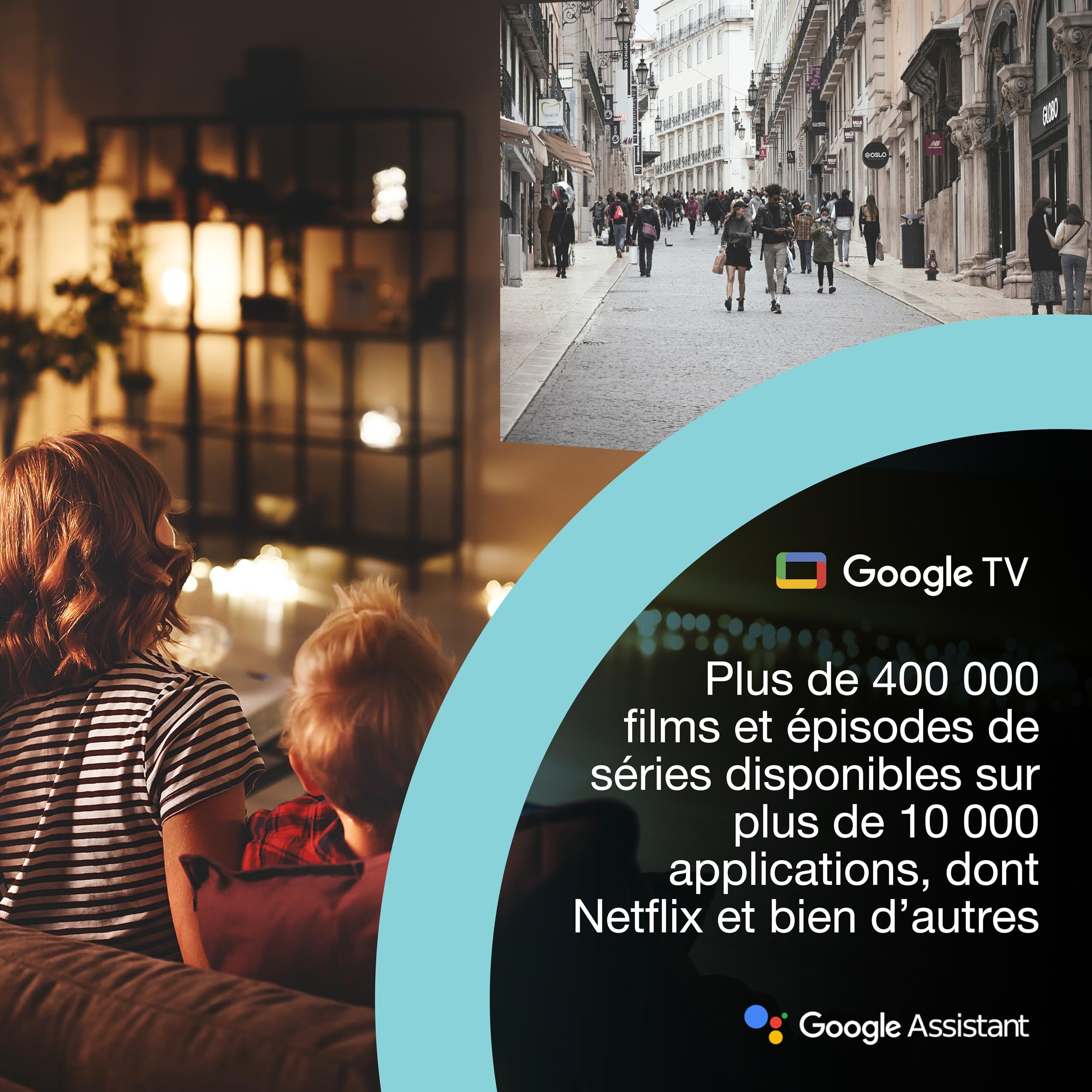 Epson Lifestudio Pop EF-61W | Projecteur TV Intelligente Portable, HD intégrale 1080p | Sound by Bose | 700 lumens | 3LCD x RGB-LED | Google TV | Config. aisée | Écran 150 po | Garantie 5 Ans | Blanc