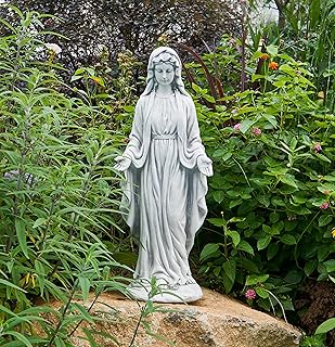 TOETOL Virgin Mary 29.9 Inch Outdoor Statue Religious Blessed Mother Garden Decor Statues Catholic Mother Mary Yard Patio Deck Home Entryway Hallway Sculpture