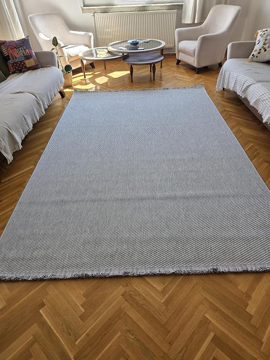 ELVEY HOME Lara Gri Sisal İskandinav Extra Yumuşak Özel Kesim Kolay Temizlenen Salon Koridor Mutfak Halısı