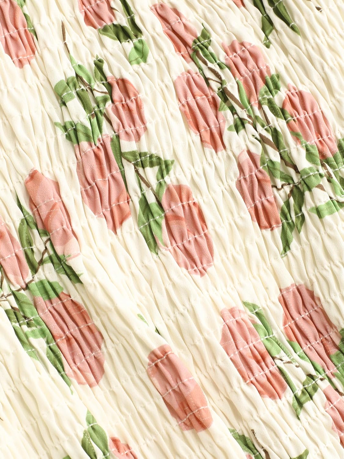 CIDER Women's Plus Size Dress Floral Fruit Square Neck Puff Sleeve Split Sun Dress Summer Midi Dresses Vacation Outfits - Image 3