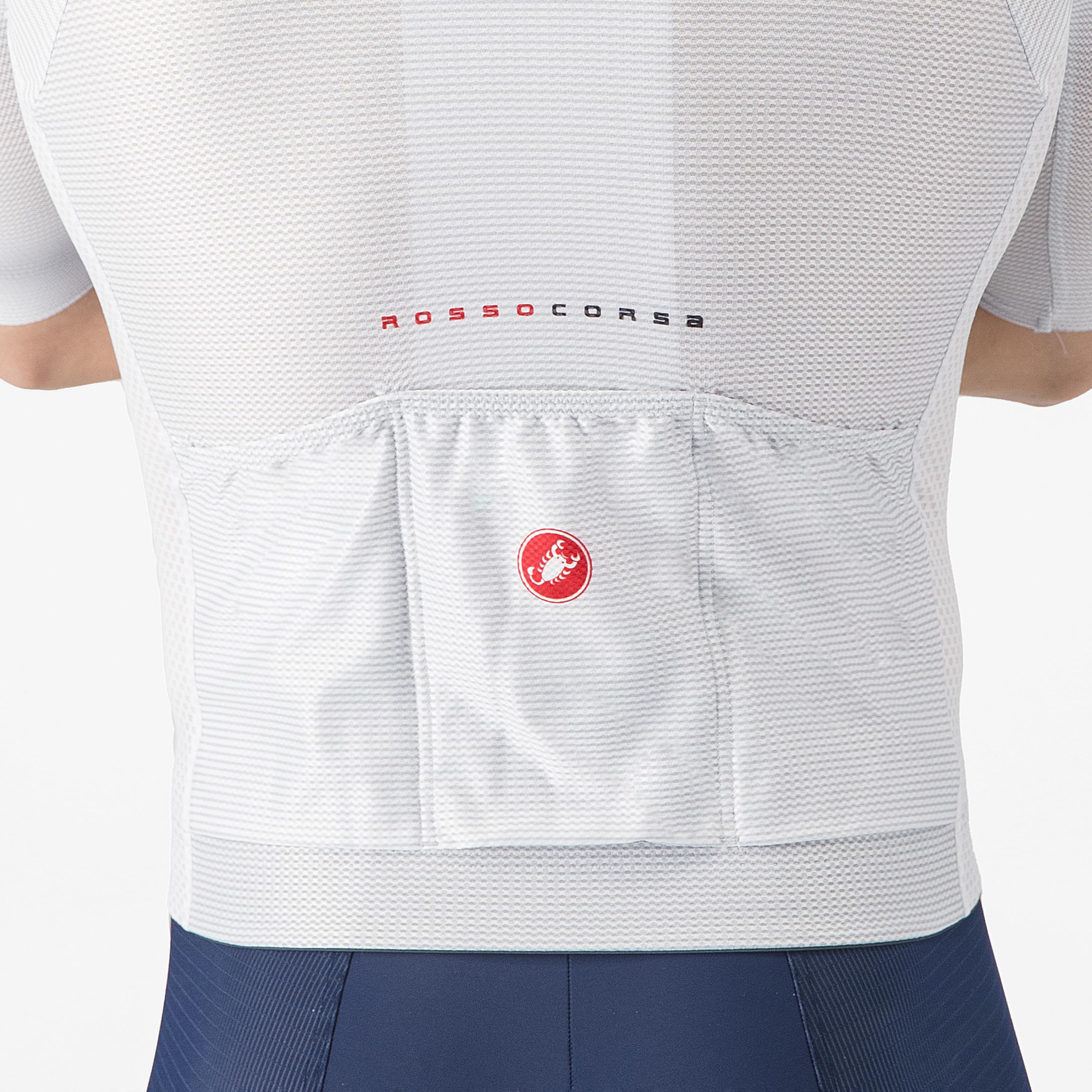 CASTELLI Maglia A/C da uomo, maniche a un quarto, cerniera intera, ciclismo su strada e gravel, con protezione UV