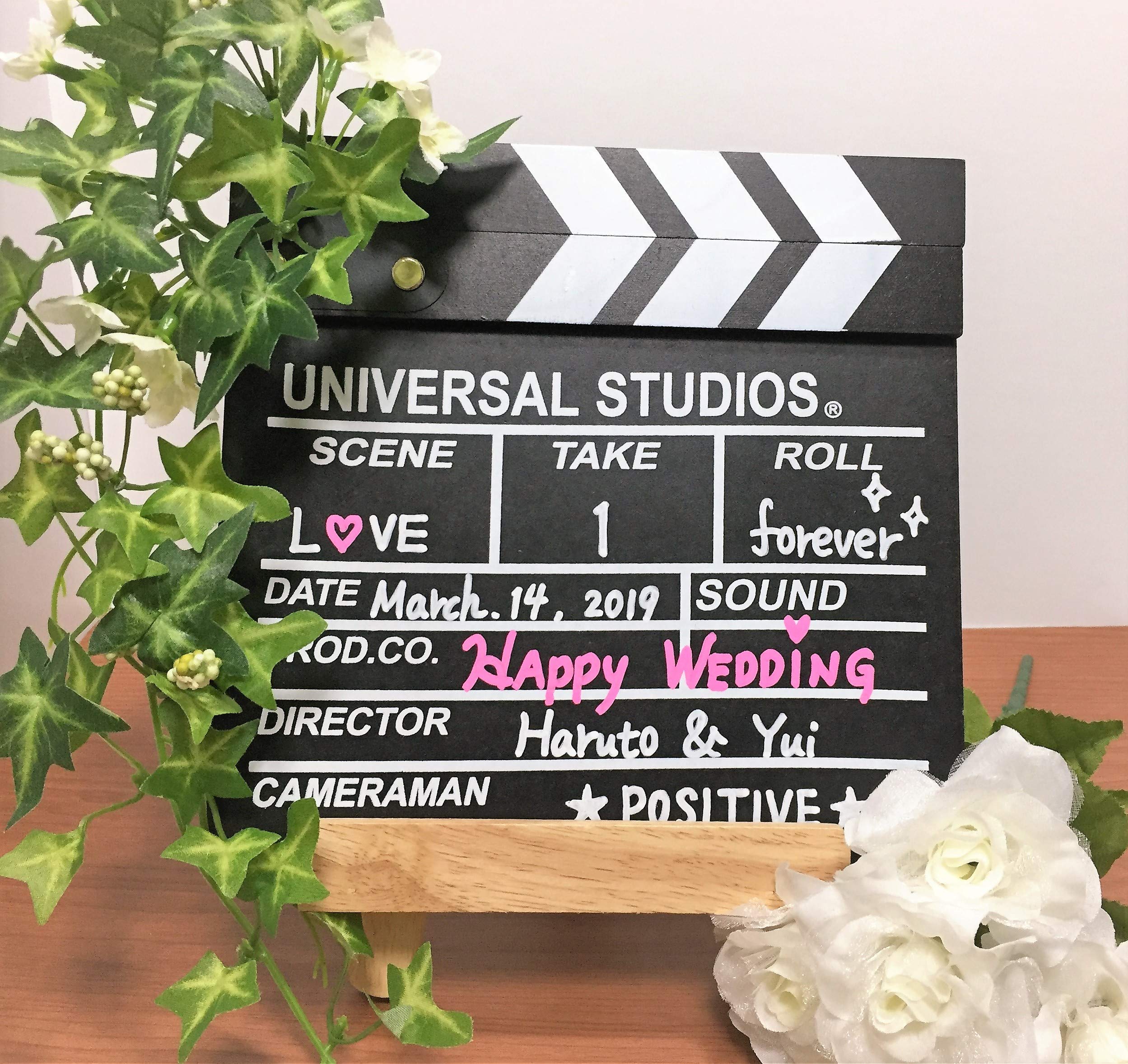 Amazon | [ポジティブ] カチンコ 映画 撮影用 小道具 ハリウッド 風