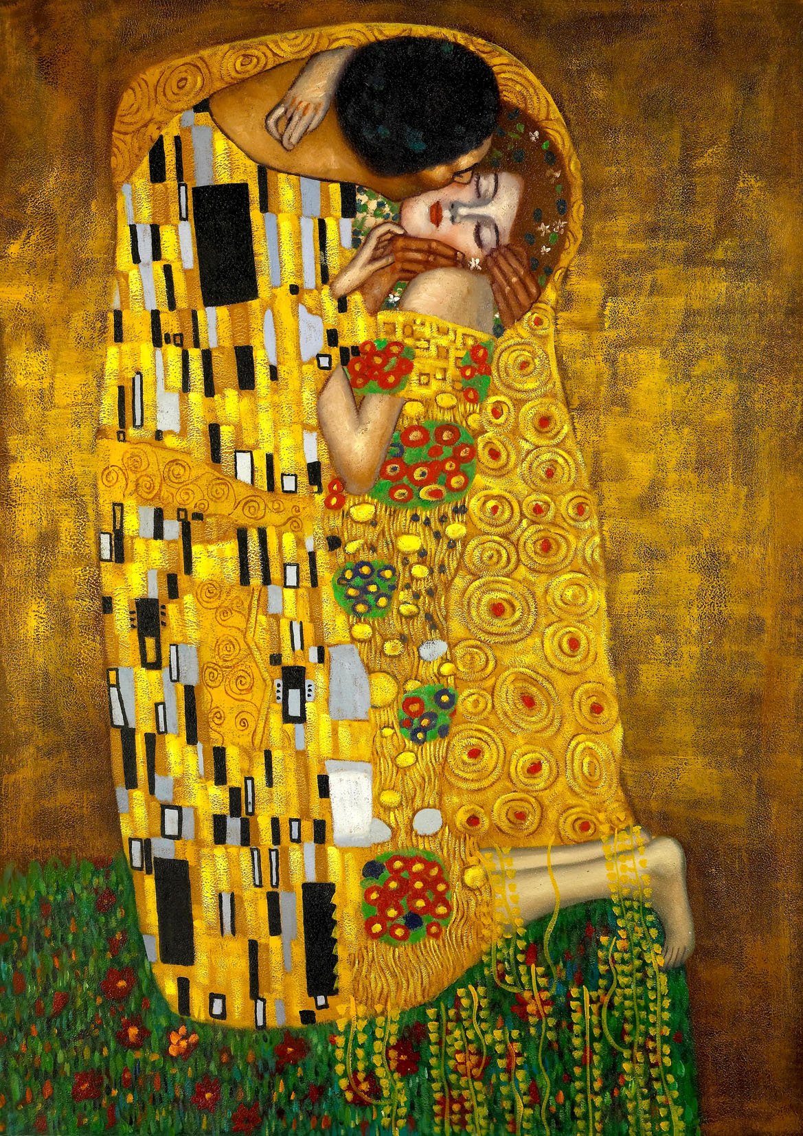 Gustav Klimt: The Kiss. Fine Art Print/Poster. Size A4