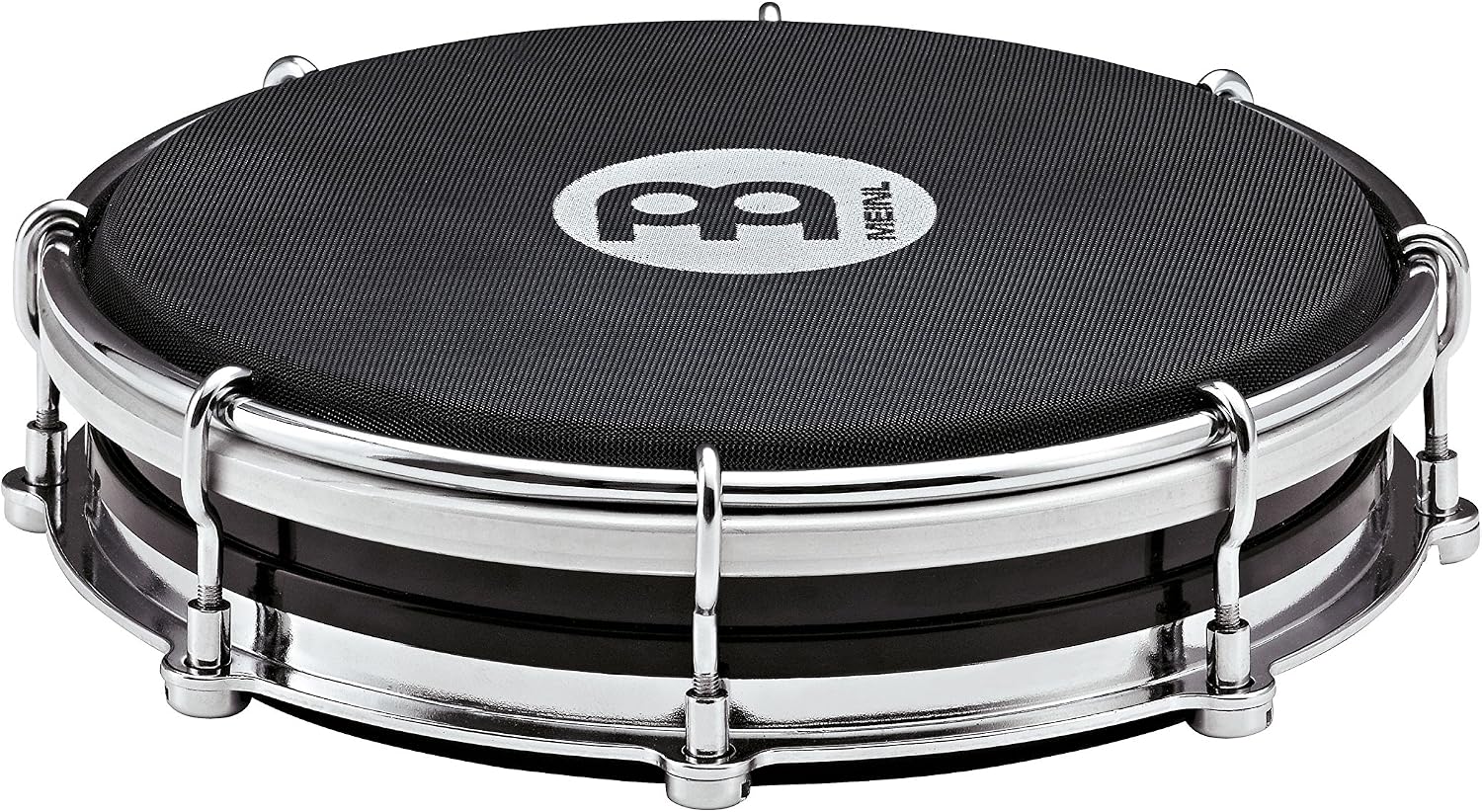 Meinl Percussion Samba Silent Tamborim - Silent Practice Tamborim z siateczkową główką - średnica 15 cm - tworzywo ABS, czarny (STBR06ABS-BK)