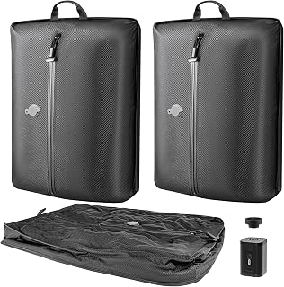 Luvan Vakuumbeutel für Kleidung-kabelloser Vakuumpumpe,Vakuum-Kleidersack & Unterbett Aufbewahrung, wiederverwendbare,dicht & platzsparende Vakuum Verpackung für Reise &Saisonal Kleidung(2pc+Pumpe)