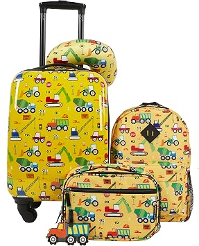 Amazon.com: Travelers Club - Juego de equipaje para niños, para viajar (5  piezas), Carros, Juego de 5 piezas : Ropa, Zapatos y Joyería