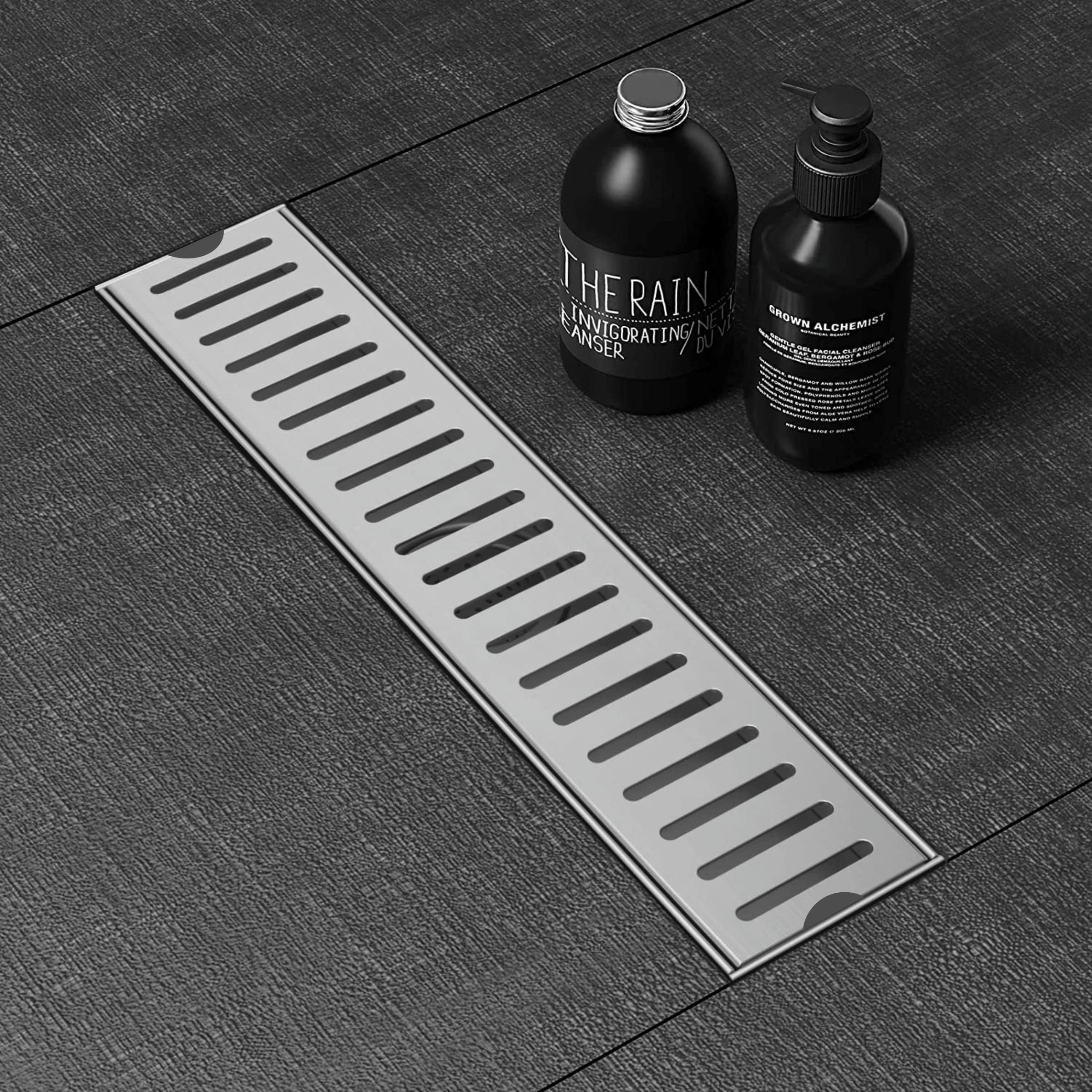 Ruhe® Vertical Shower Drain Channel | 12 × 4 Inches | 304 Stainless Steel Shower Water Drain Channel | Floor Drain with Cockroach Trap, Side Hole, and Collar (B08L6774KS) Amazon Price History, Amazon Price Tracker