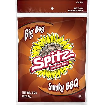 Spitz BBQ Flavored Sunflower Seeds, 6 Ounce Bags, 12 Count