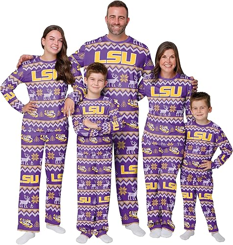 Miniatura 29 de FOCO NCAA para mujeres - Conjunto de pijamas familiares navideños a juego con patrón feo del equipo universitario de la NCAA