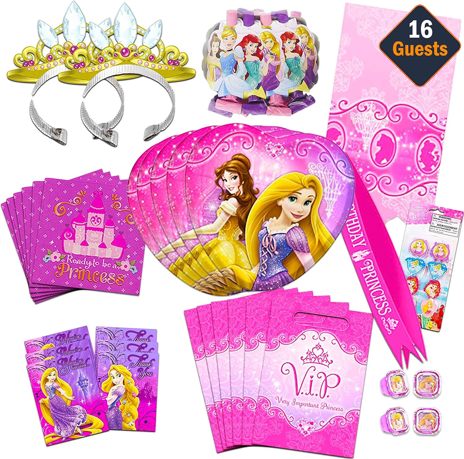 Disney Princess Party Supplies 16 Guest Set Princess