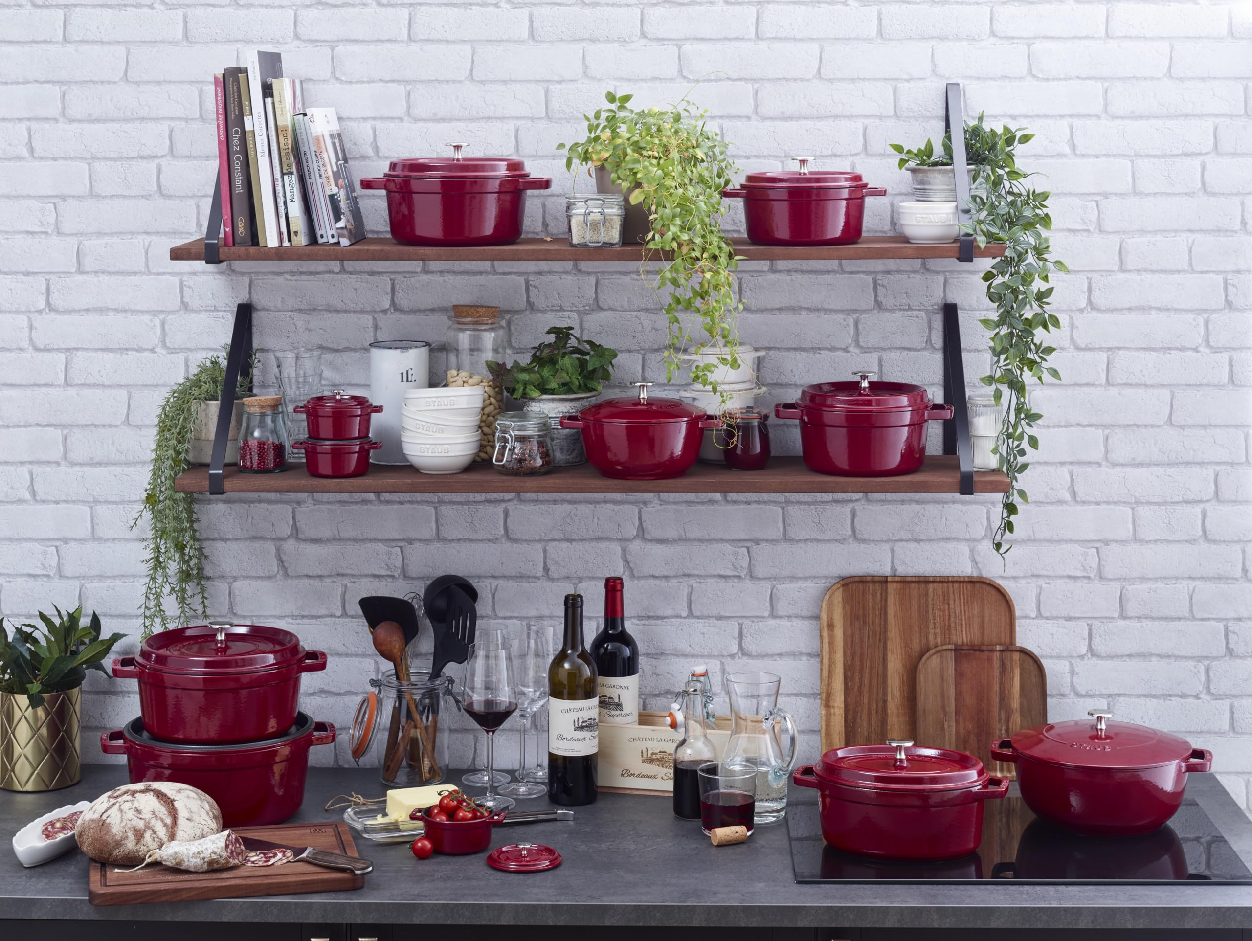 STAUB Cocotte en Fonte, Ronde, 24 cm, 3,8 L, Bordeaux