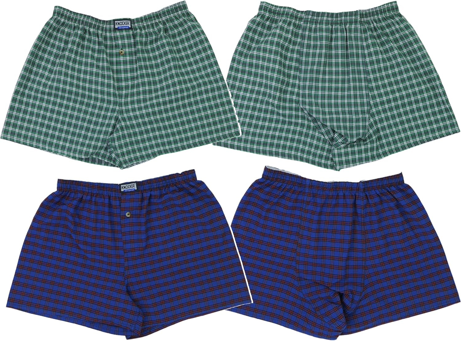 ToBeInStyle Men's Pack of 3 or 6 Classic Fit Tartan Plaid Boxers w/Button Fly - Image 5