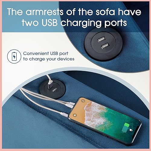 Miniatura 6 de UBGO Juego de sala de estar, seccional de gran tamaño, moderna tumbona convertible en forma de L, sofás y sofás de 6 asientos, muebles de interior