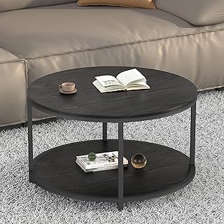 NSdirect Rustic Two-Tier Storage Coffee Table