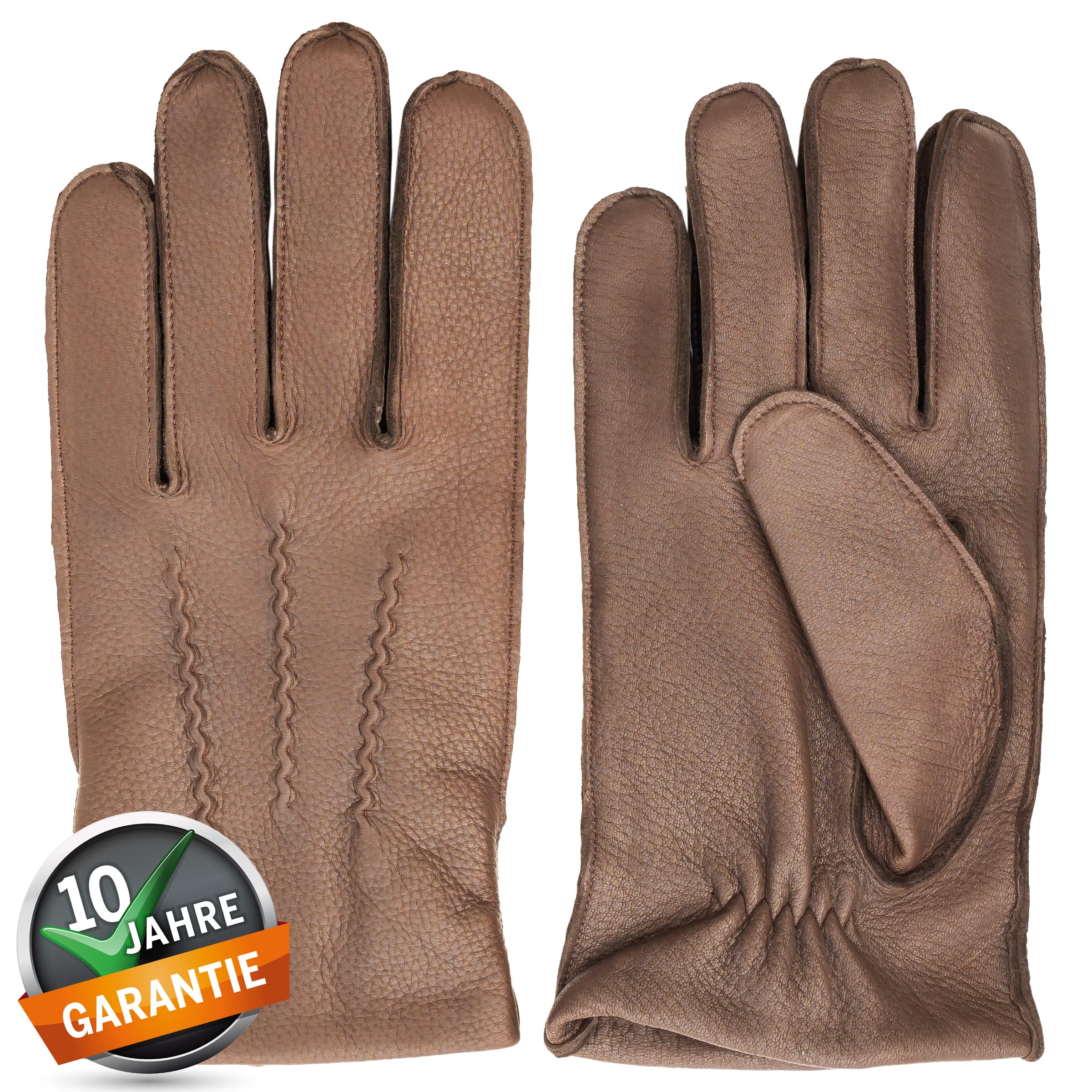 Skórzane rękawiczki męskie - bardzo miękkie skórzane rękawiczki z kaszmirową wyściółką wewnętrzną - Leather Gloves Men - męskie rękawiczki zimowe ze skóry