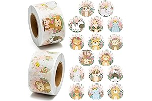 1000Pcs Safari Animal Stickers for Scrapbooking, Water Bottles, and More
