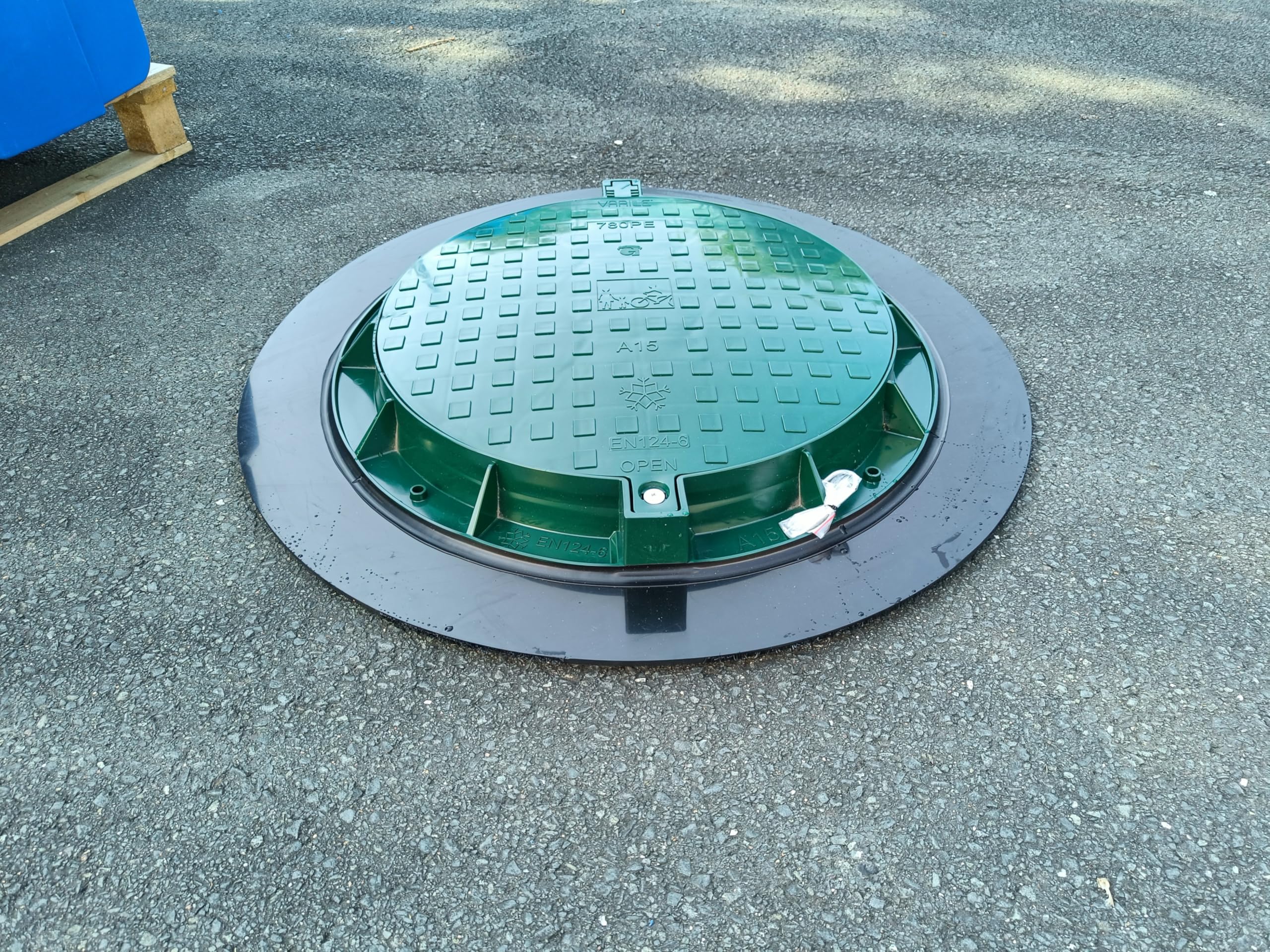 Varile Couvercle de réservoir XXL 1100 mm en Plastique I Couvercle Universel I Couvercle de citerne (Vert)