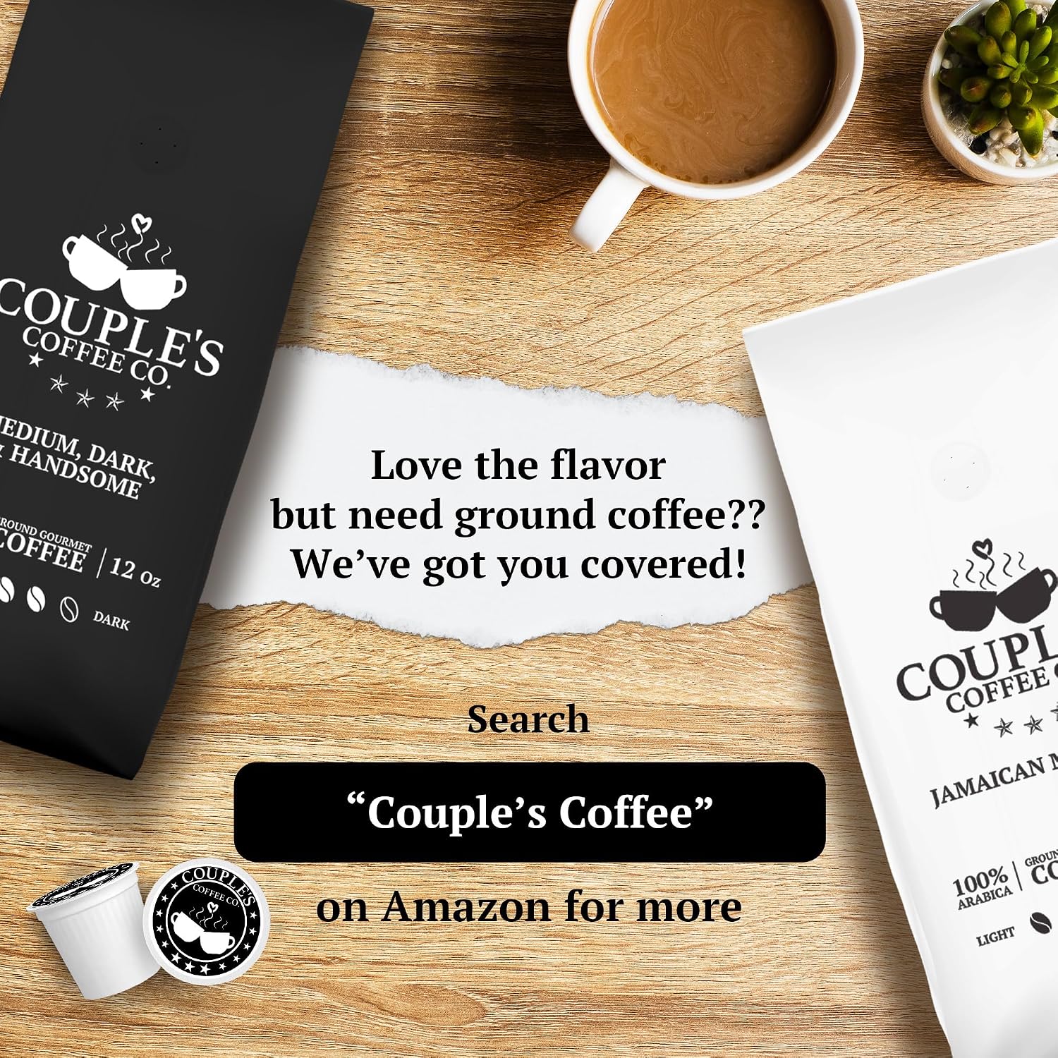 Couple's Coffee K-Cups | Gives Back to Military Families | Medium Dark Roast Coffee Pods | Gourmet Coffee Made with 100% Arabica Beans | Compatible with Single Serve Brewers | 24 Count