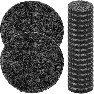 DIYEAH 100pcs Essential Oil Necklace Refill Pads Round Aroma Diffuser Cotton Pads for Aroma Pendants Deep Gray Fiber Cotton for Aromatherapy Use