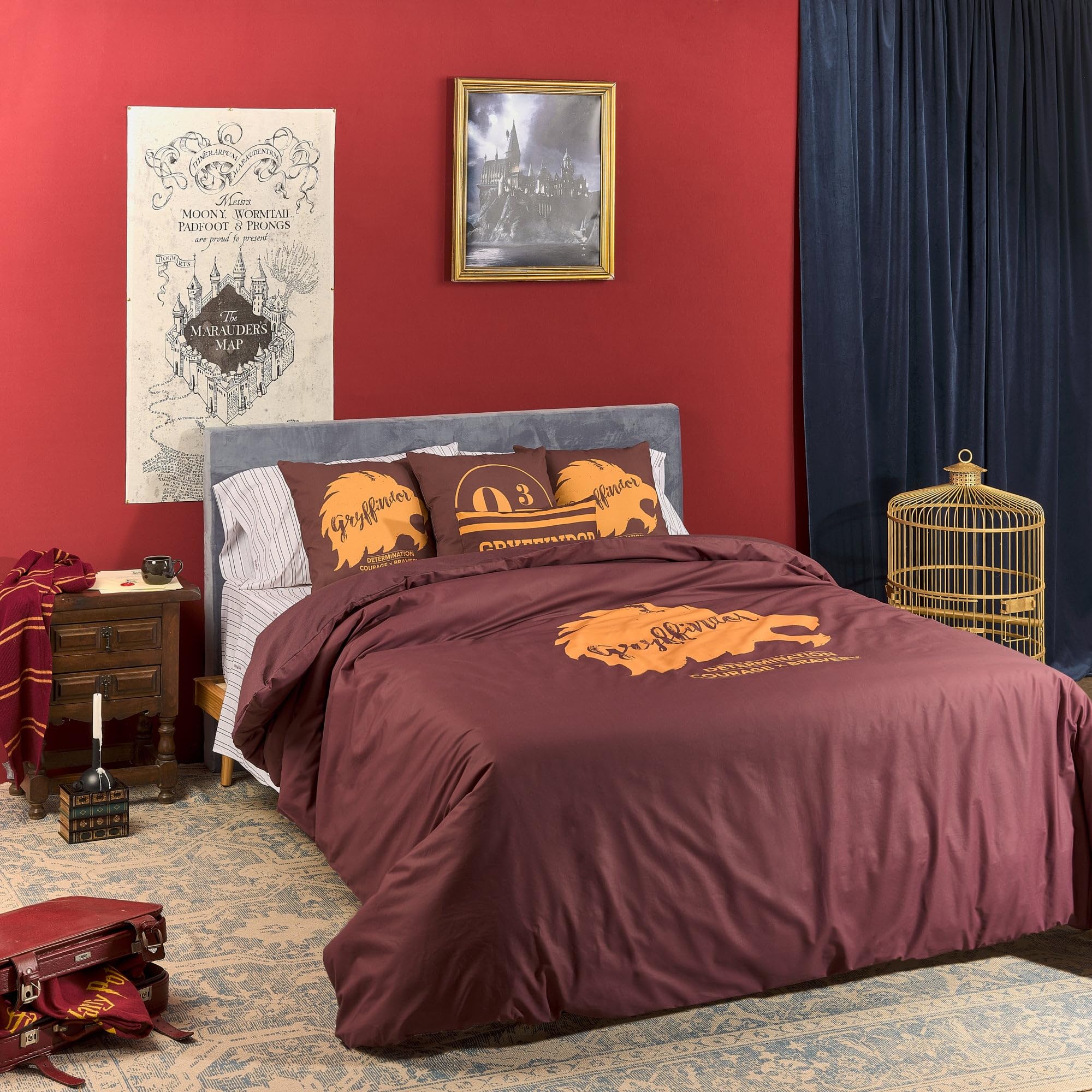 BELUM | Funda nórdica Harry Potter, Funda nórdica con Botones 100% algodón Modelo Gryffindor Values para Cama de 135/140 (220x220 cm)
