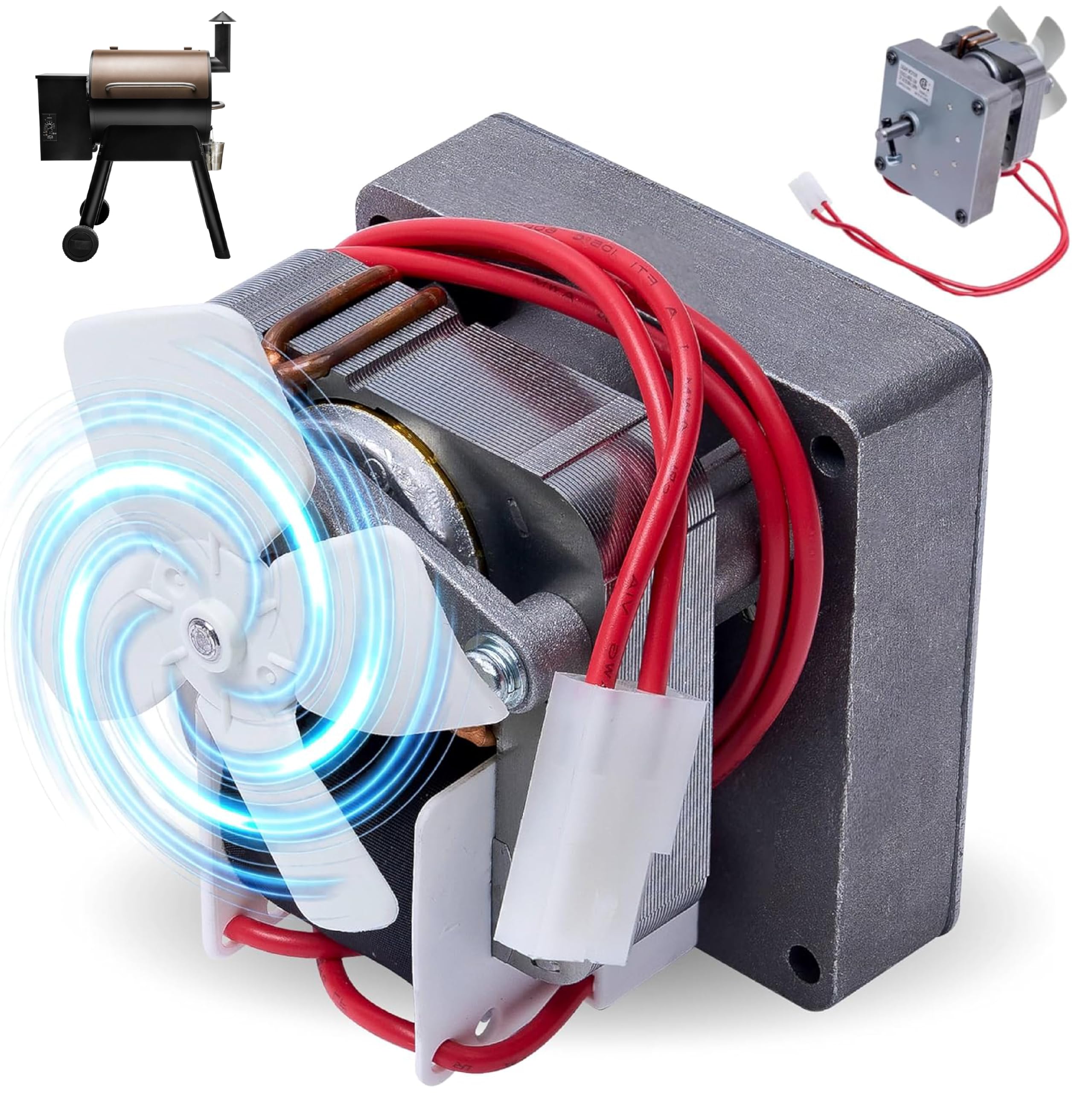Photo 1 of [2025 Upgraded] BlueStars 2.0RPM Grill Auger Motor Replacement Parts for Pit Boss, Traeger, Camp Chef, Z and Nexgrill Wood Pellet Grill Smoker - Universal Barbecue Auger Motor 120V 60Hz 2 Pole