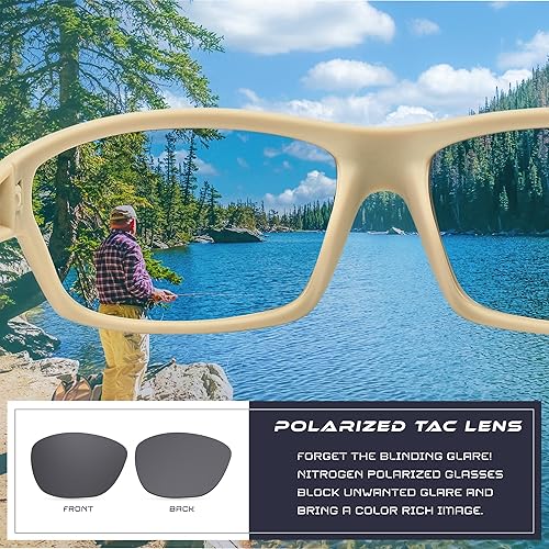 Miniatura 338 de Nitrogen - Gafas de sol deportivas polarizadas envolventes para hombre y mujer, UV400, para conducir, pescar, correr, andar en bicicleta, gafas