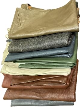 REED Full Grain Soft Sheep Skin Leather Remnants, Assorted Colors, for Crafts, Jewelry, Journal Making 1, Pounds