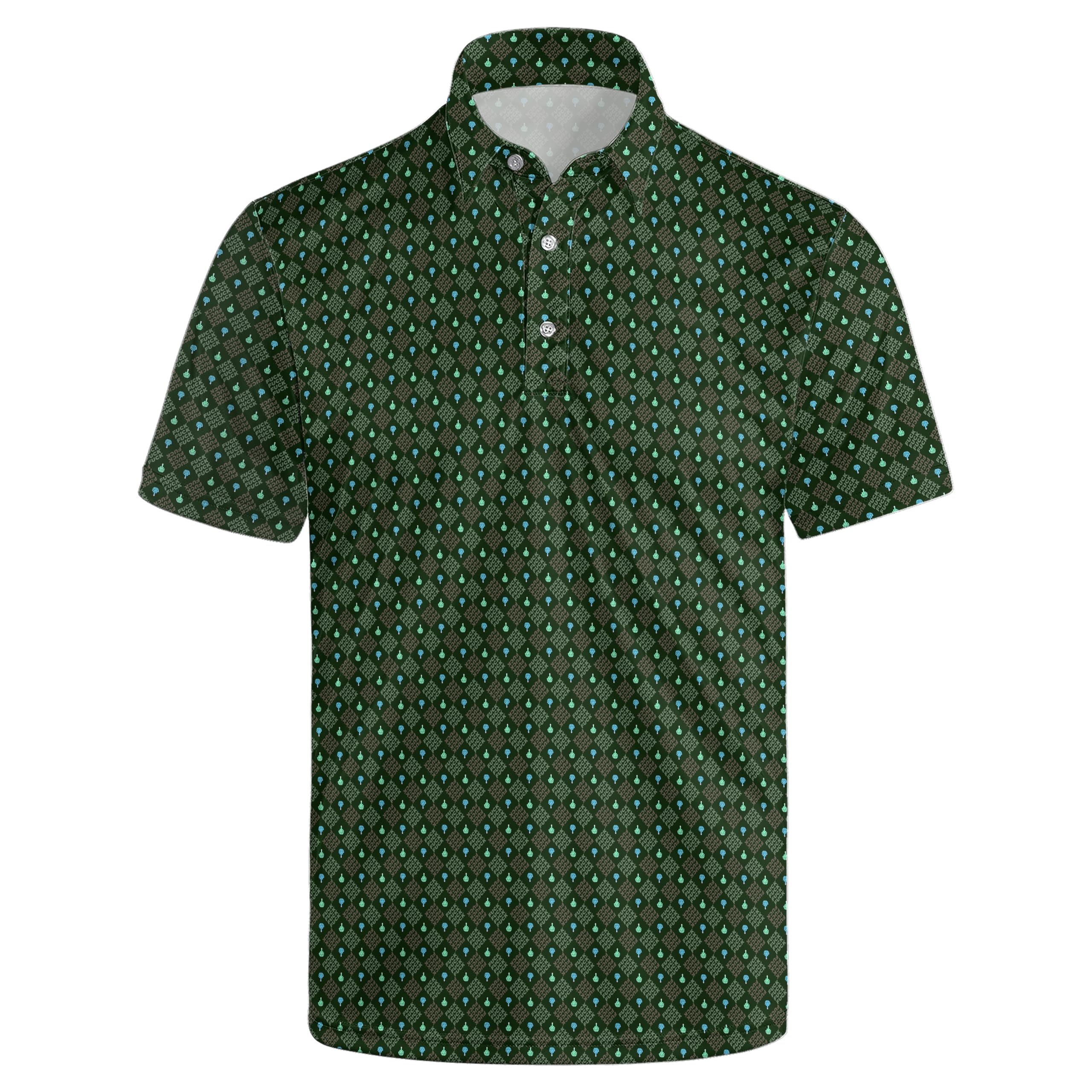 Mens Funny Golf Polo Shirts Short Sleeve Quick Dry Polo Shirts