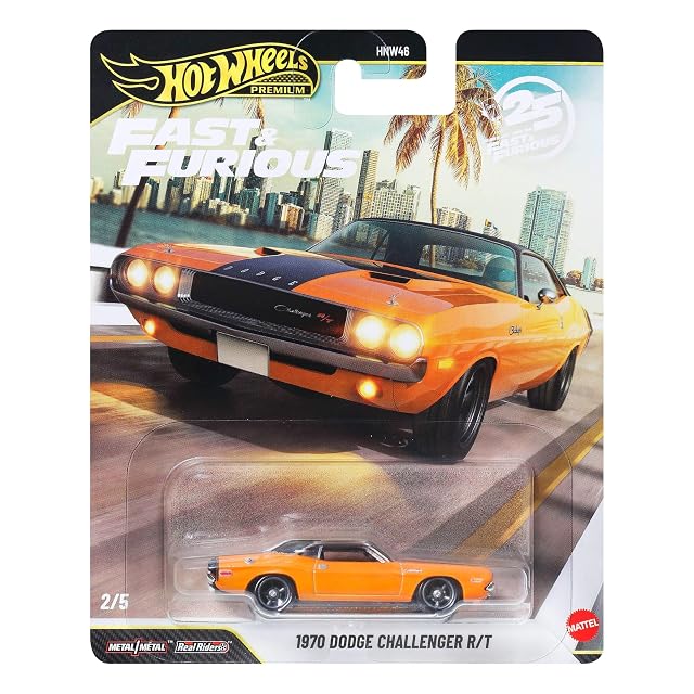 Hot Wheels Premium Fast & Furious Coche 1970 Dodge Challenter R/T