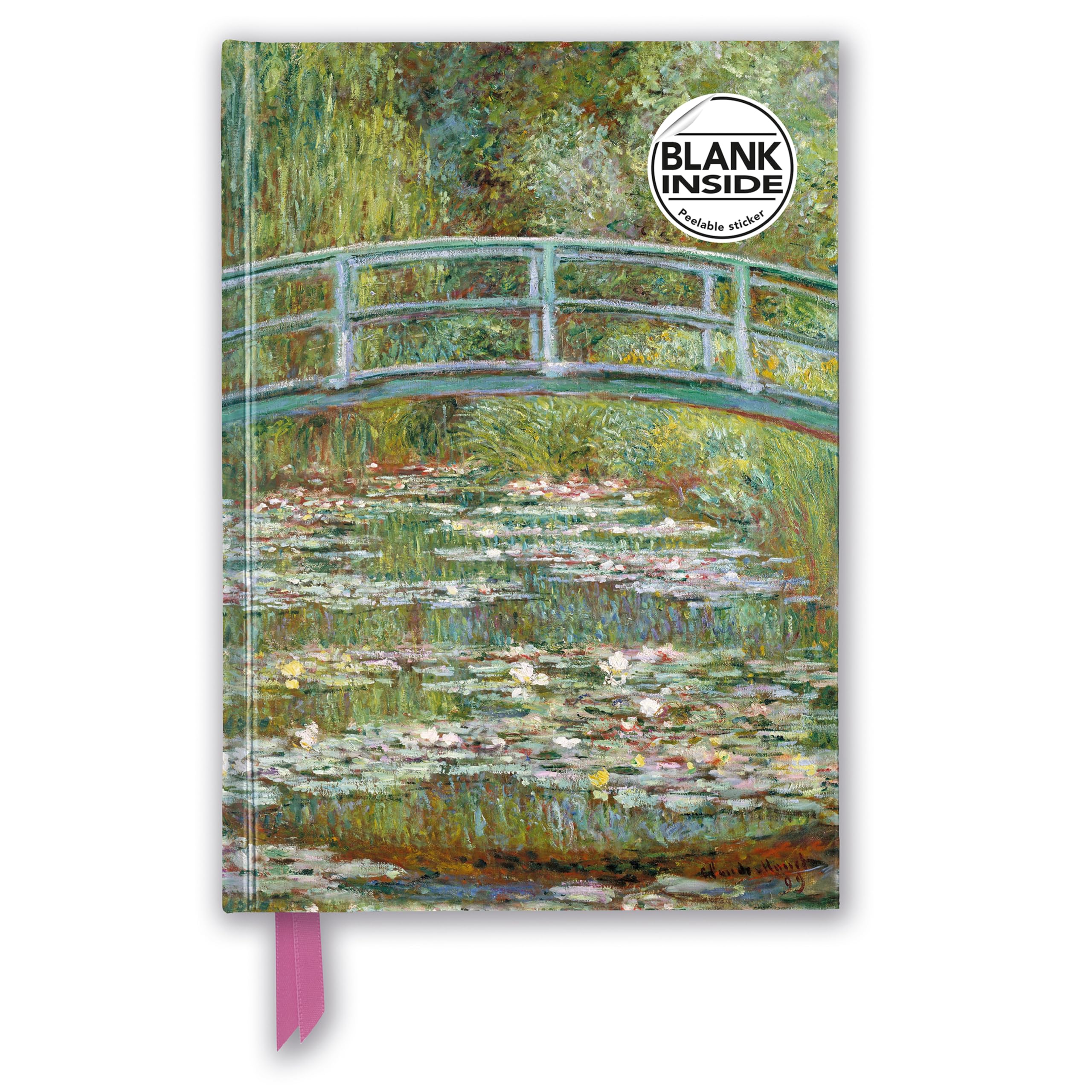 Claude Monet: Bridge over a Pond of Water Lilies (Foiled Blank Journal) (Flame Tree Blank Notebooks)