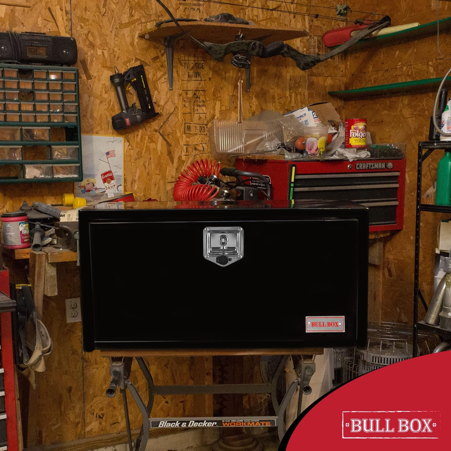 Bеѕt Dеаl 🛒 BULL BOX Truck Tool Box | Black & Steel Truck Box 36''x18''x 18'' | Strong Like a Bull & Easily Mountable Underbody Tool Box | Stainless Steel Lock For Tools Security