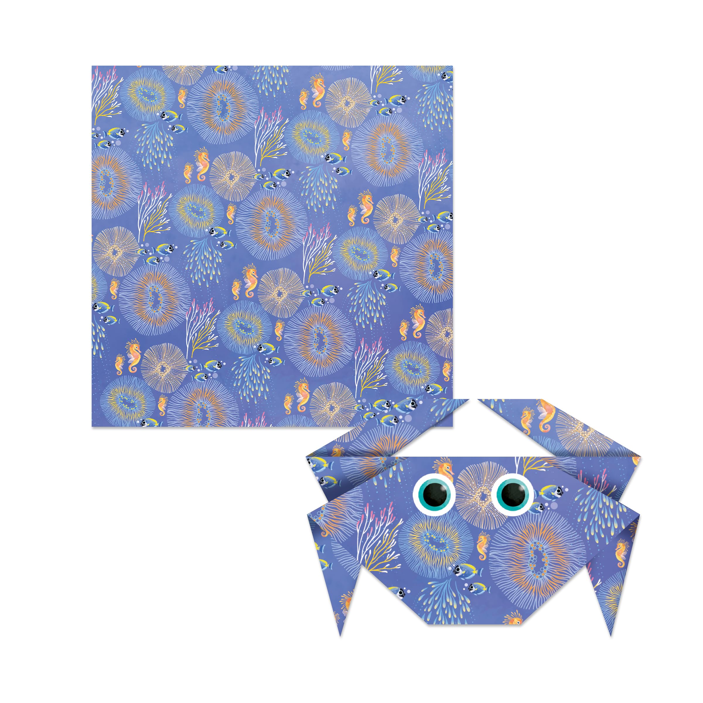 Janod, Origamis, Ocean Theme, 20 Origamis to Make, Magic Ocean, Children's Creative Leisure Kit - Image 4