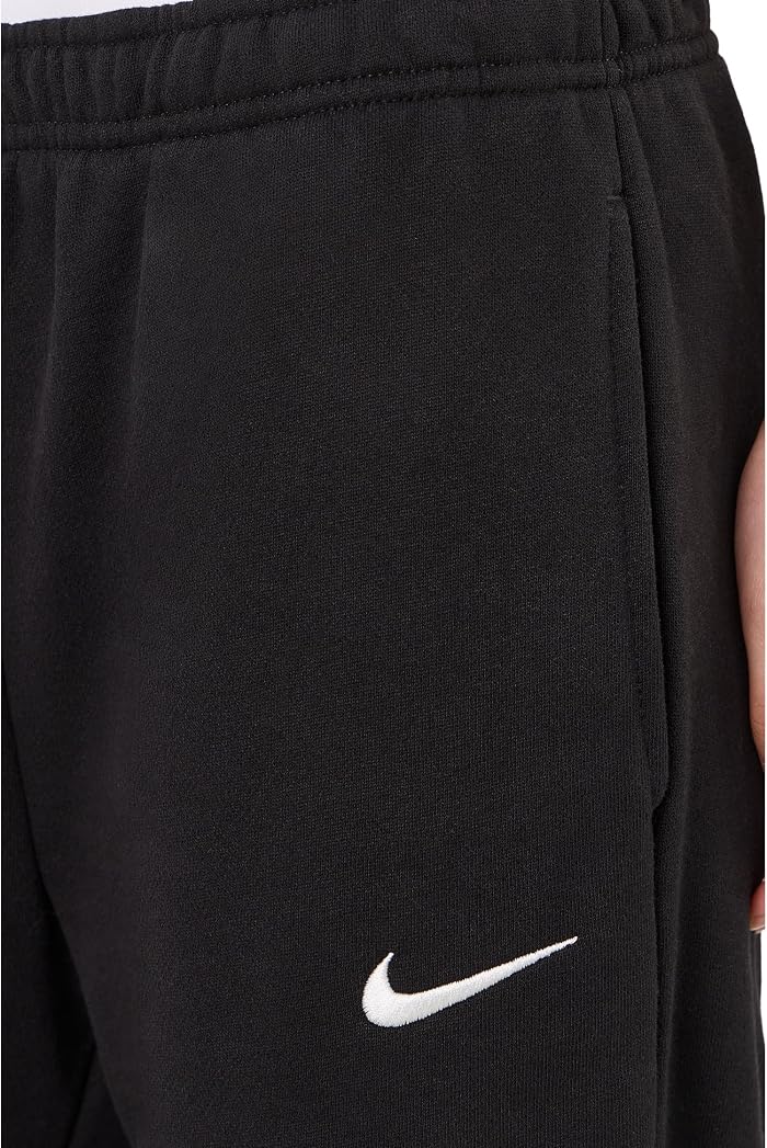 Женские брюки Nike Studio Fleece Midweight Mid-Rise Standard Wide Leg, цвет: Чёрный — фото 2