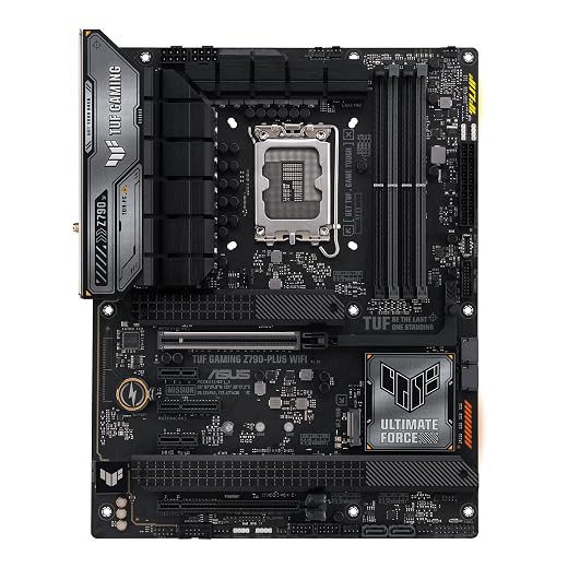 ASUS TUF Gaming Z790-Plus WiFi LGA 1700(Intel 14th,12th &13th Gen) ATX Gaming Motherboard(PCIe 5.0,DDR5,4xM.2 Slots,16+1 DrMOS,WiFi 6,2.5Gb LAN,Front USB 3.2 Gen 2 Type-C,Thunderbolt 4(USB4),Aura RGB)