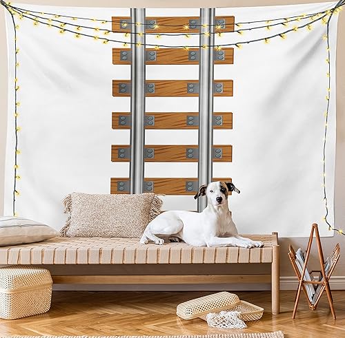 Miniatura 39 de Lunarable Tapiz de girasol tamaño Queen, ramo de ilustraciones inspiradas en la naturaleza abstracta composición retro, colcha colgante de pared,