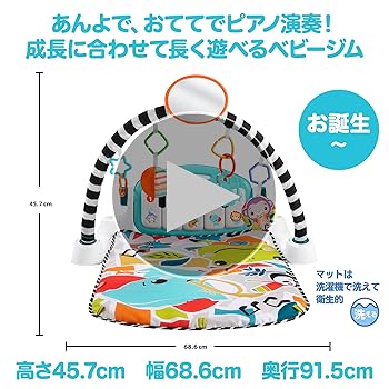 フィッシャープライス　ベビージム　ピアノジム　2024年新モデル フィッシャープライス(fisher price) あんよでキック! 感覚が