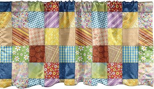 Miniatura 39 de Lunarable Cenefa de ventana azul pálido, diseño de conchas de vida submarina grunge, estrellas de mar, arte marítimo incompleto, cenefa de cortina