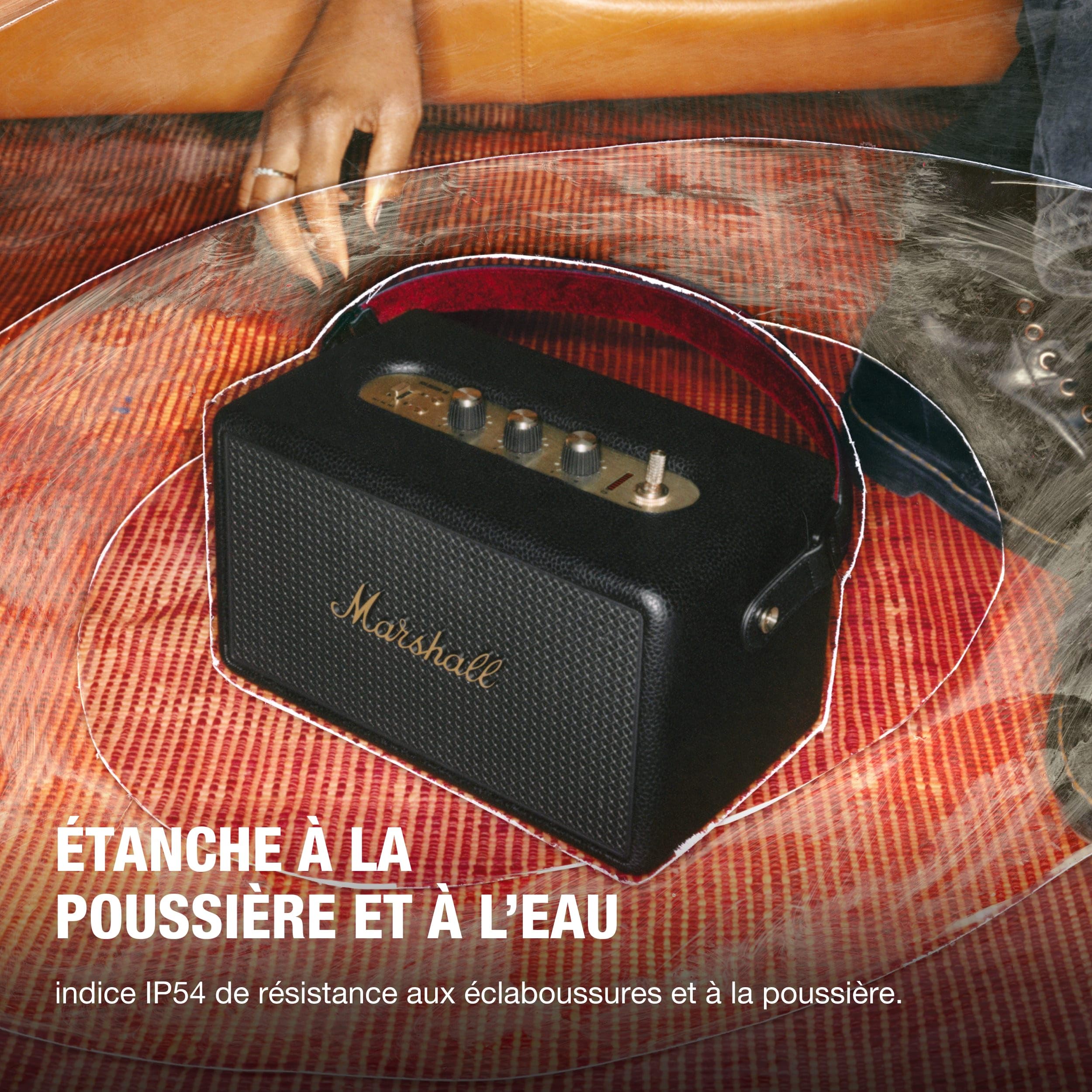 Marshall Kilburn III Bluetooth Enceinte Portable avec Plus de 50 h d’autonomie - Noir et Laiton