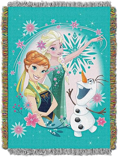 Disney Frozen Cobija tejida, multicolor, 1 unidad