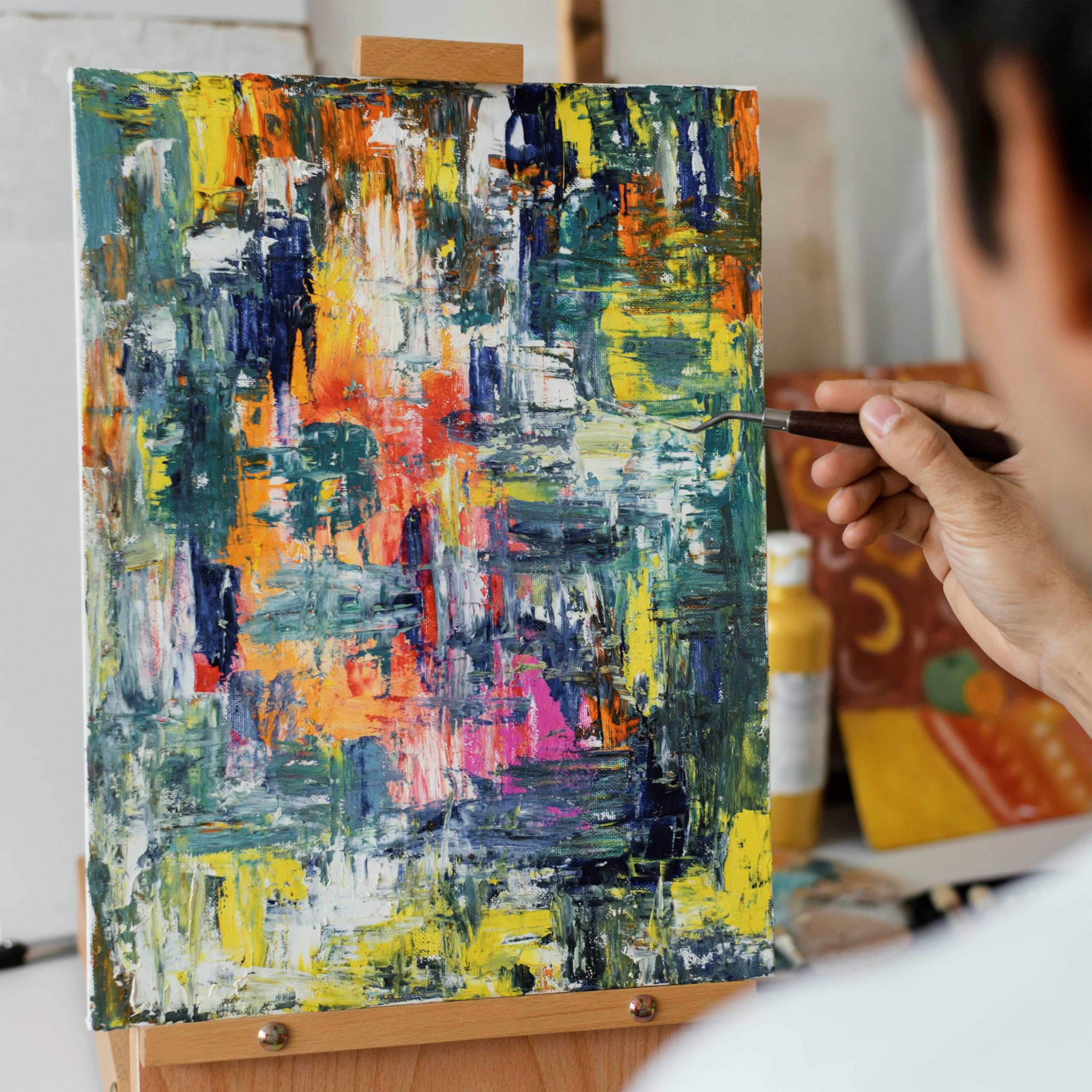 Anupam Zagruntowana tablica płócienna do malowania, 4 szt., 30 x 40 cm, puste panele płócienne do oleju, farby akrylowej, gwaszu i tempery, dla początkujących i artystów