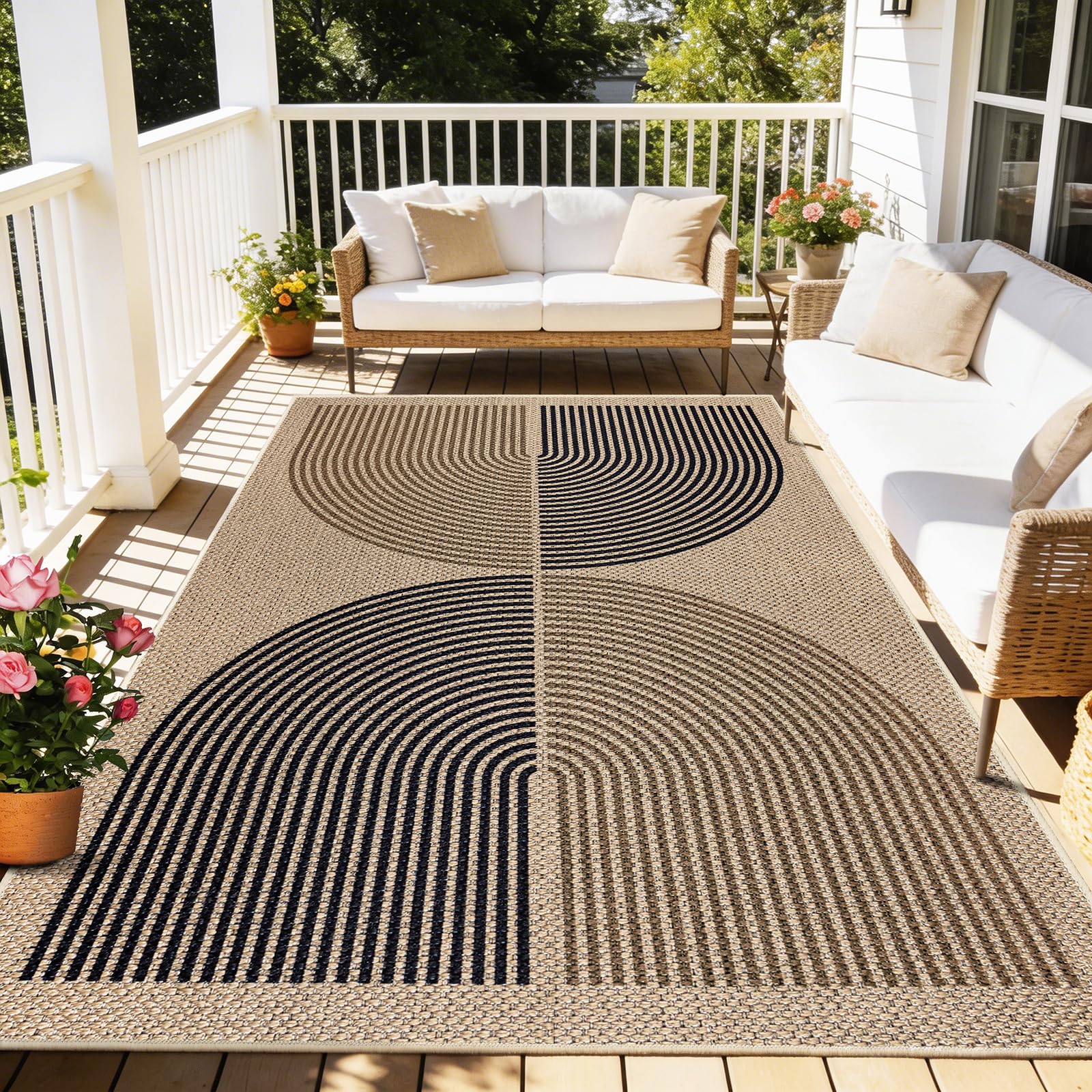 Capslpad Teppich Wohnzimmer Jute Aussehen KüchenTeppich