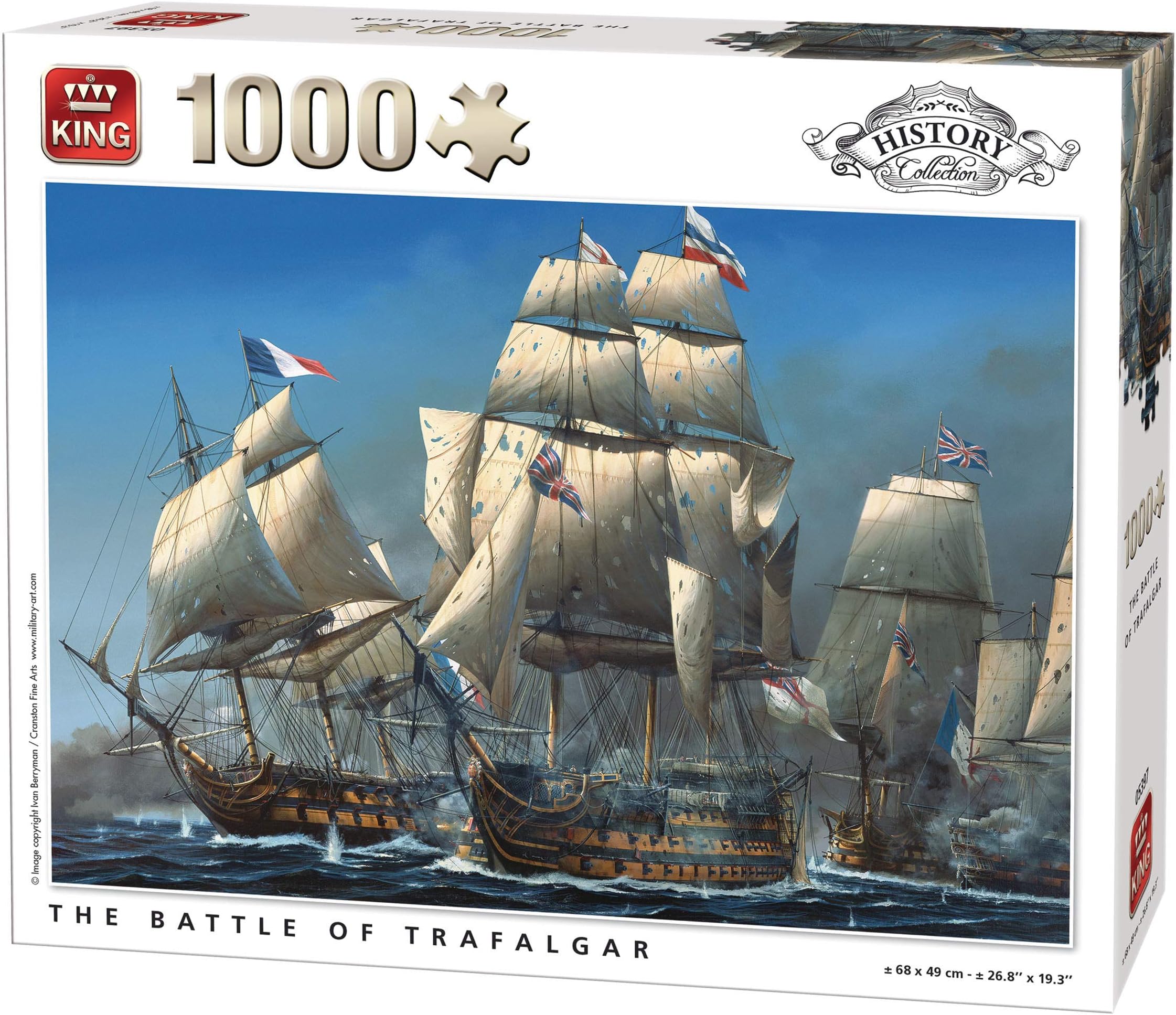 King 5397 History The Battle of Trafalgar Jigsaw Puzzle 1000-Piece, 49 x 68 cm